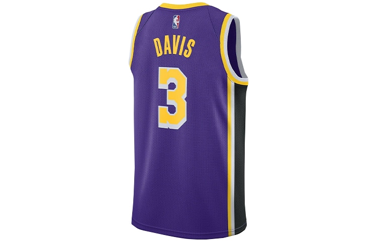 Jordan NBA Anthony Davis 3 Lakers Jersey Purple — фото 1