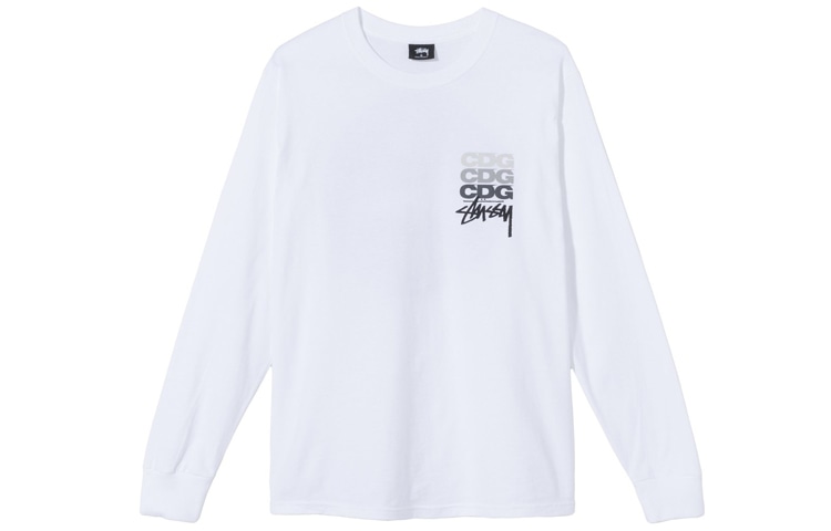 Stussy x CDG 40th Anniversary Logo Long Sleeve Tee — фото 4