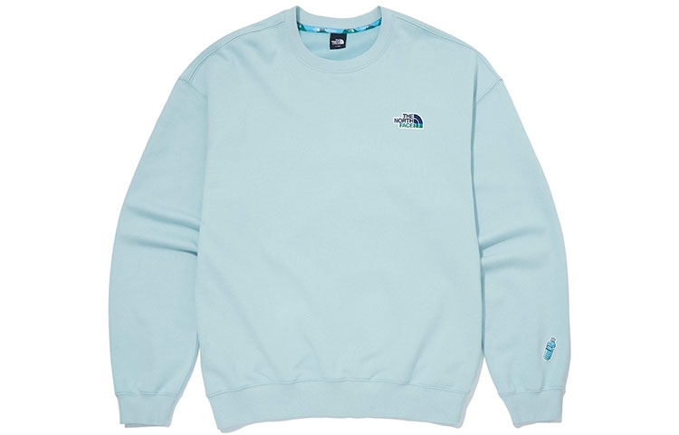 The North Face Logo Crewneck Sweatshirt Blue — фото 1