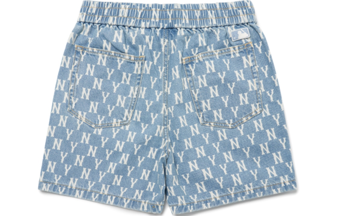 MLB Classic Logo Denim Shorts Light Blue — фото 1