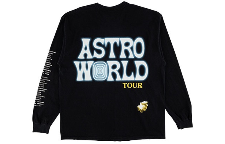 Travis Scott Cactus Jack Astro World Long Sleeve Tee Black — фото 1