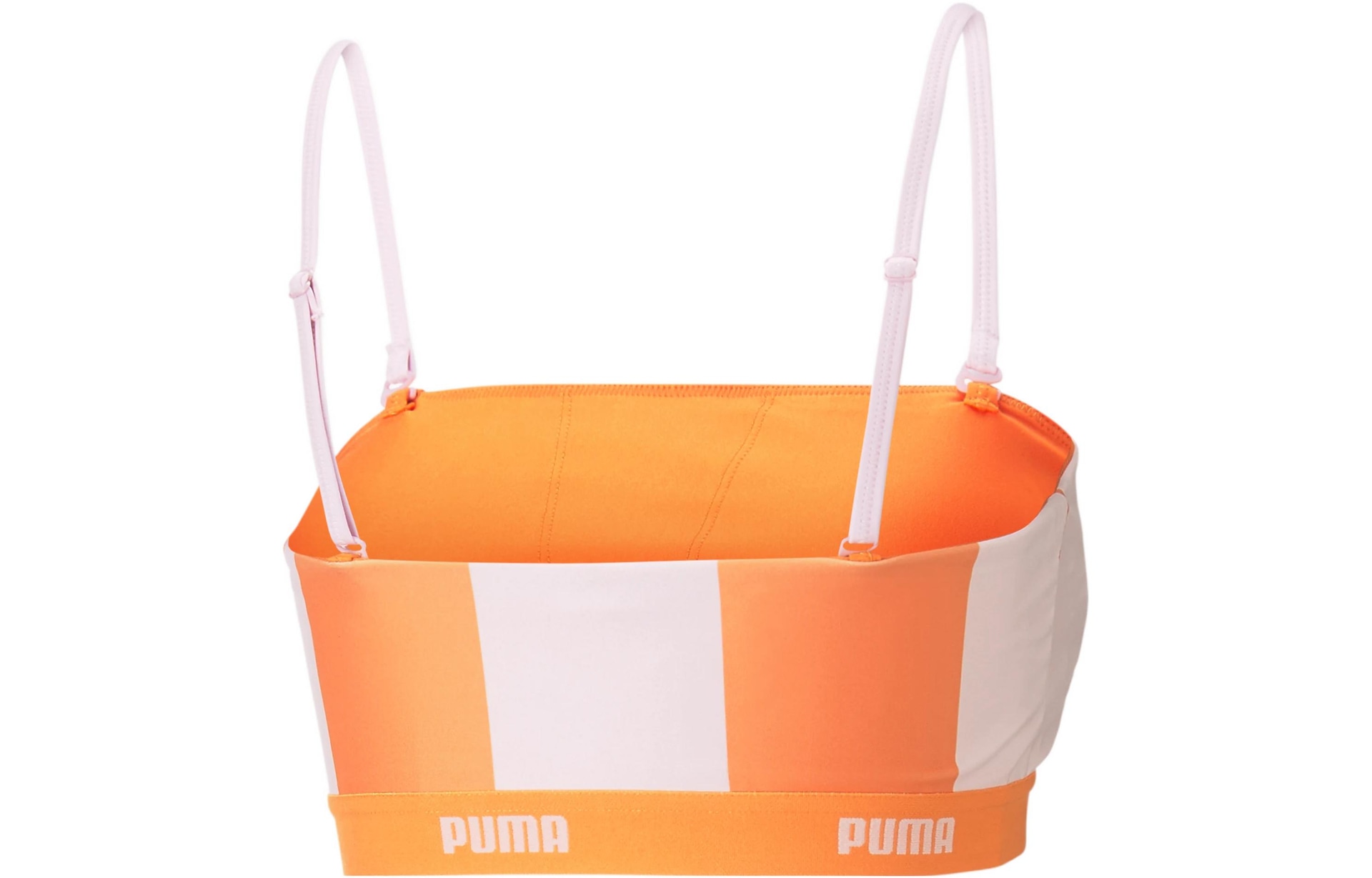 Puma x DUA LIPA Colorblock Logo Bra Orange — фото 1