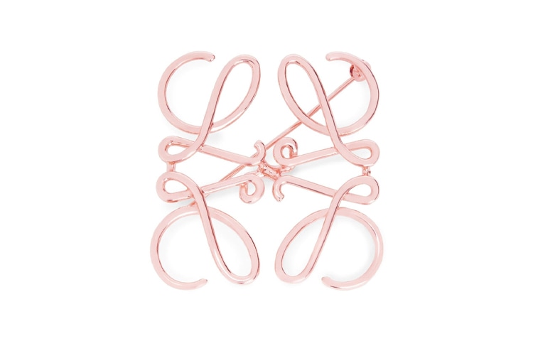 LOEWE Nagram Brooch Rose Gold
