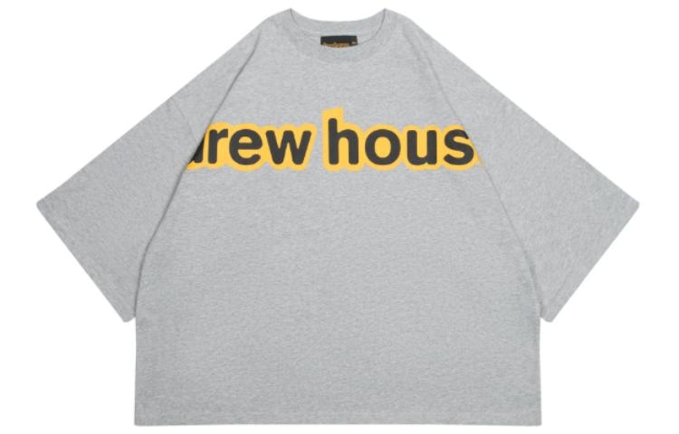 Drew House FW22 Boxy Ss Tee Heather Grey LogoT