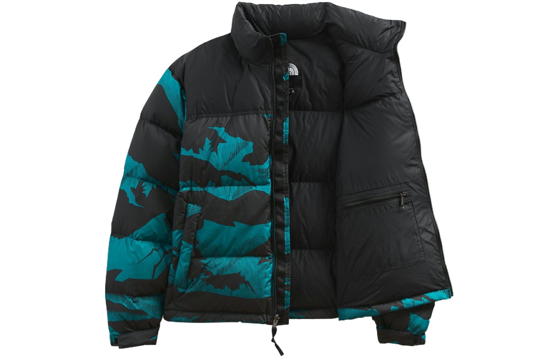 The North Face Retro Nuptse Jacket Blue Black — фото 1
