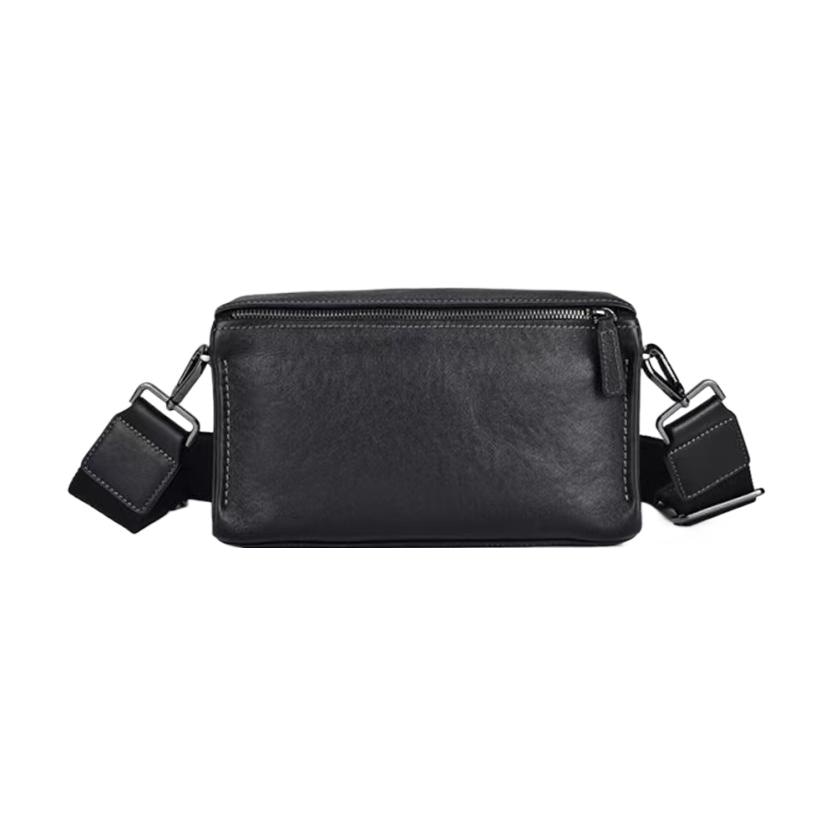 Hush Puppies Retro Leather Crossbody Bag Black — фото 1