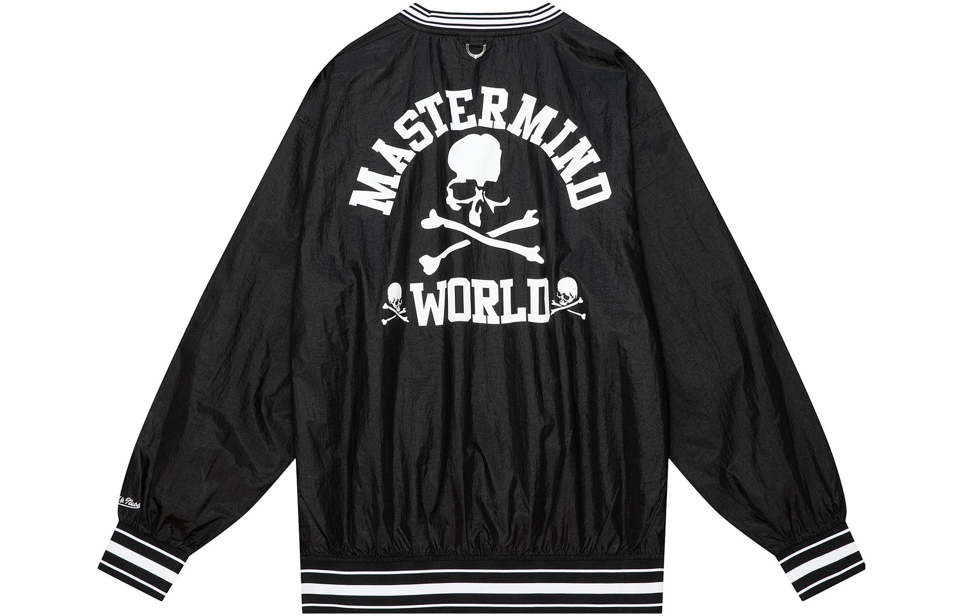 Mitchell & Ness x mastermind Striped V-Neck Sweatshirt Black — фото 1