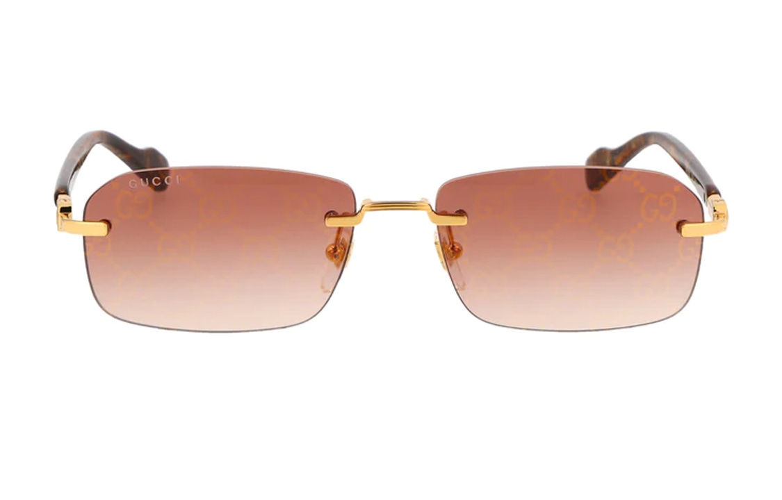 Gucci Rectangular Sunglasses Brown — фото 2