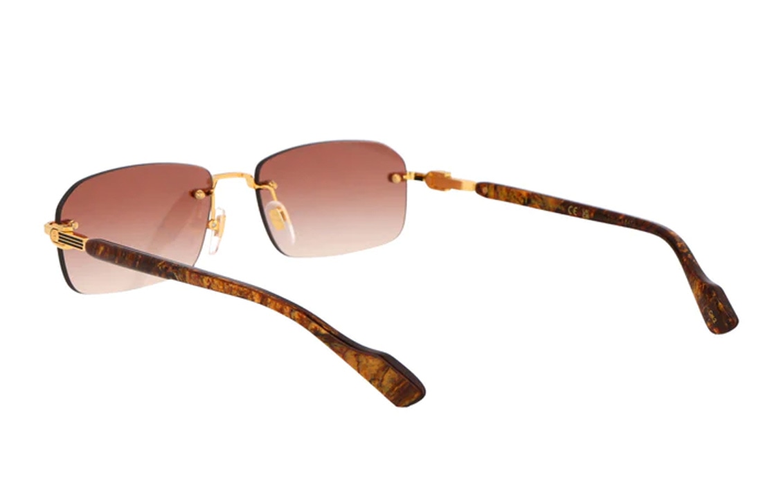 Gucci Rectangular Sunglasses Brown — фото 4