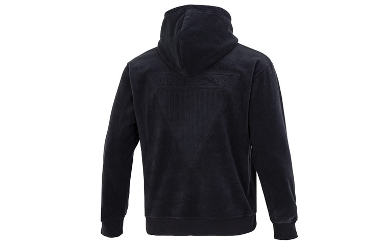 Jordan Logo Embroidered Fleece Hoodie Black — фото 1