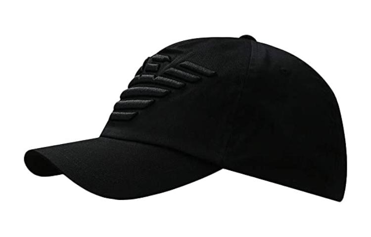 EMPORIO ARMANI/阿玛尼 Emporio Armani Large Logo Baseball Cap Black