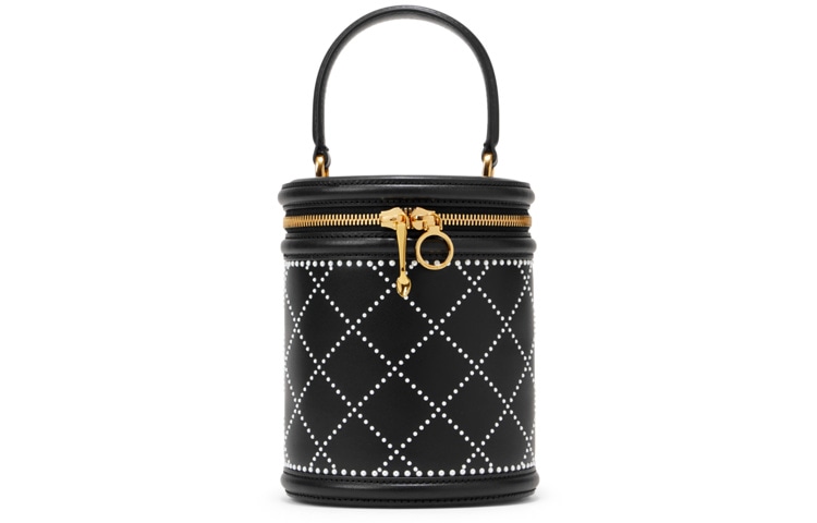 CHARLES&KEITH Charles & Keith Quilted Chain Bucket Bag Black/Light Purple