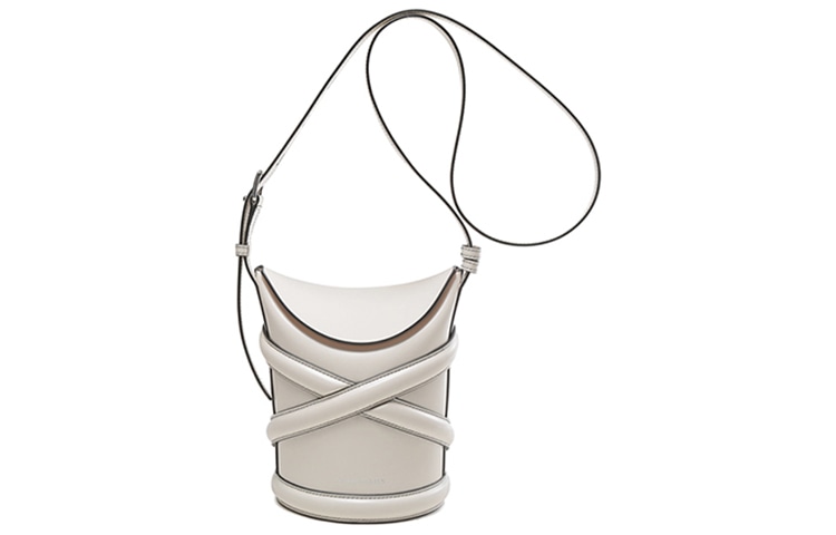 Alexander McQueen The Curve Bag Ivory