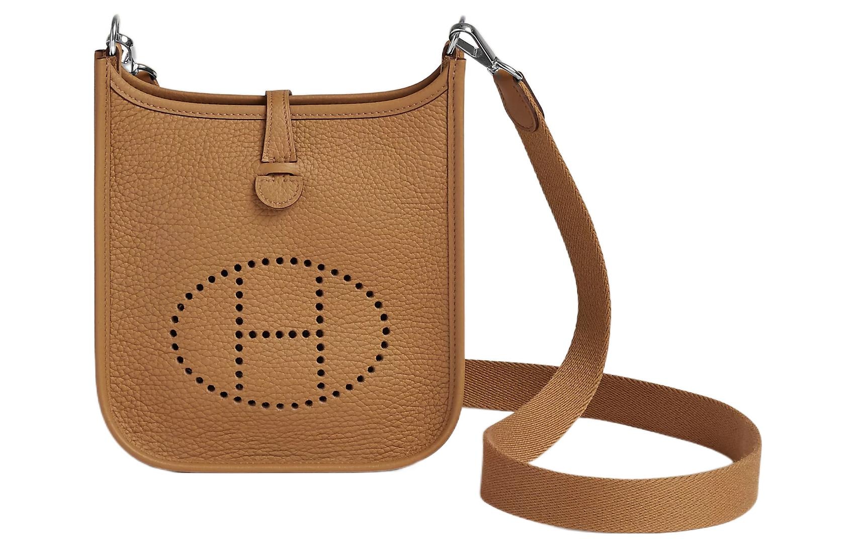 Сумки HERMES/爱马仕 Hermes Evelyne 16 Clemence Biscuit