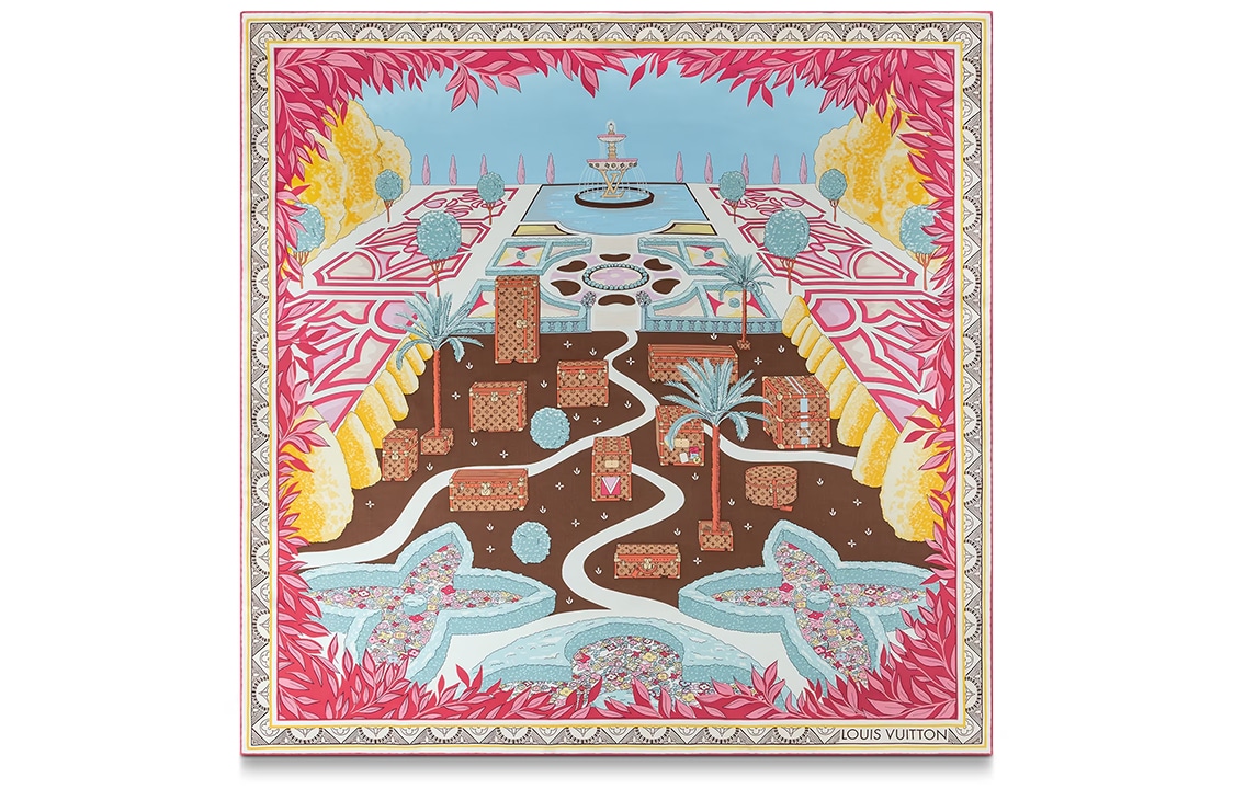 Louis Vuitton Printed Scarf Pink