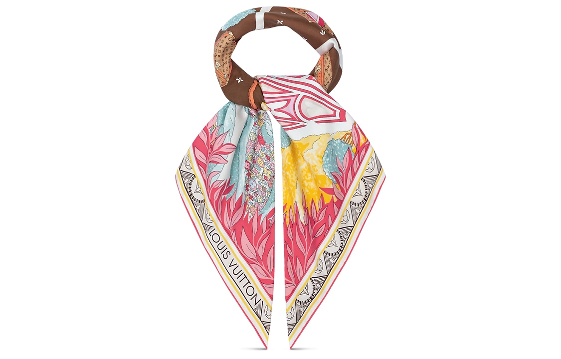 Louis Vuitton Printed Scarf Pink — фото 1