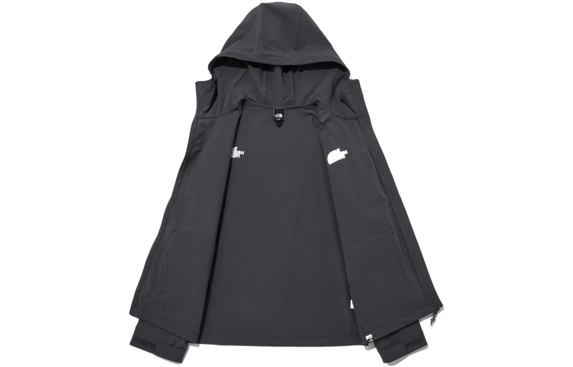 The North Face Logo Embroidered Hoodie Black — фото 2