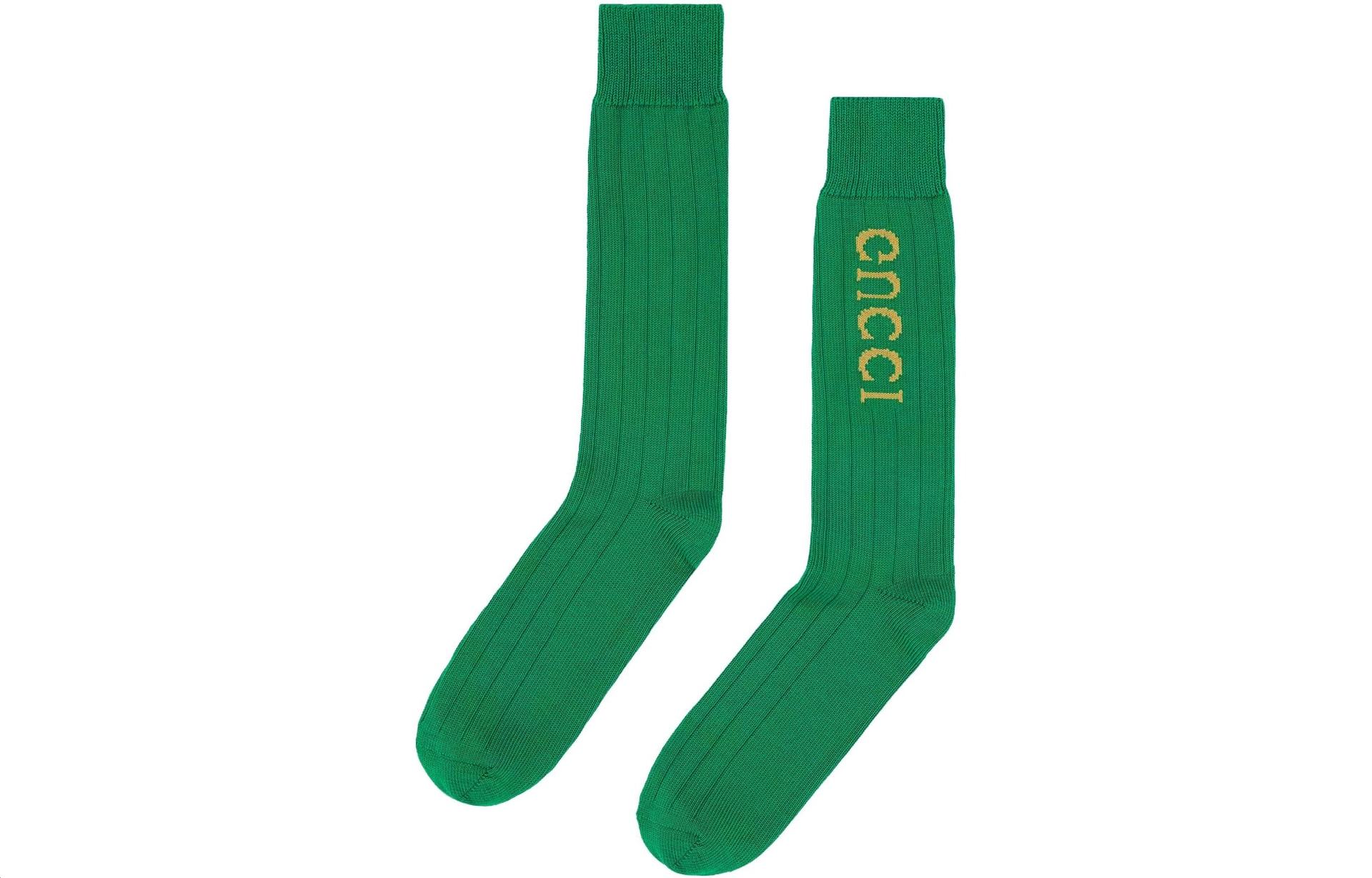 Gucci SS23 Logo Jacquard High Socks Green