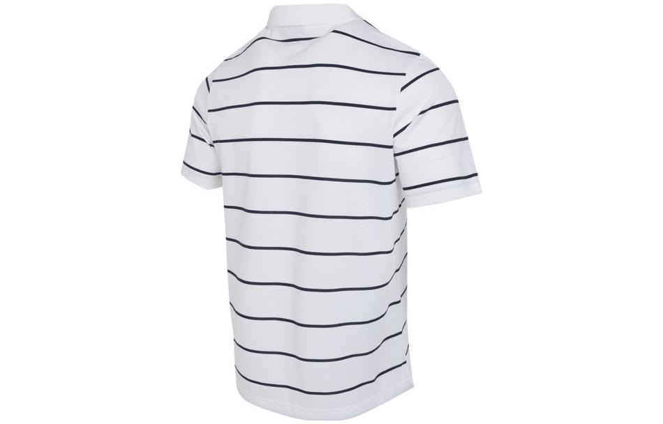 Adidas Logo Embroidered Stripe Half-Button Polo Shirt White — фото 1