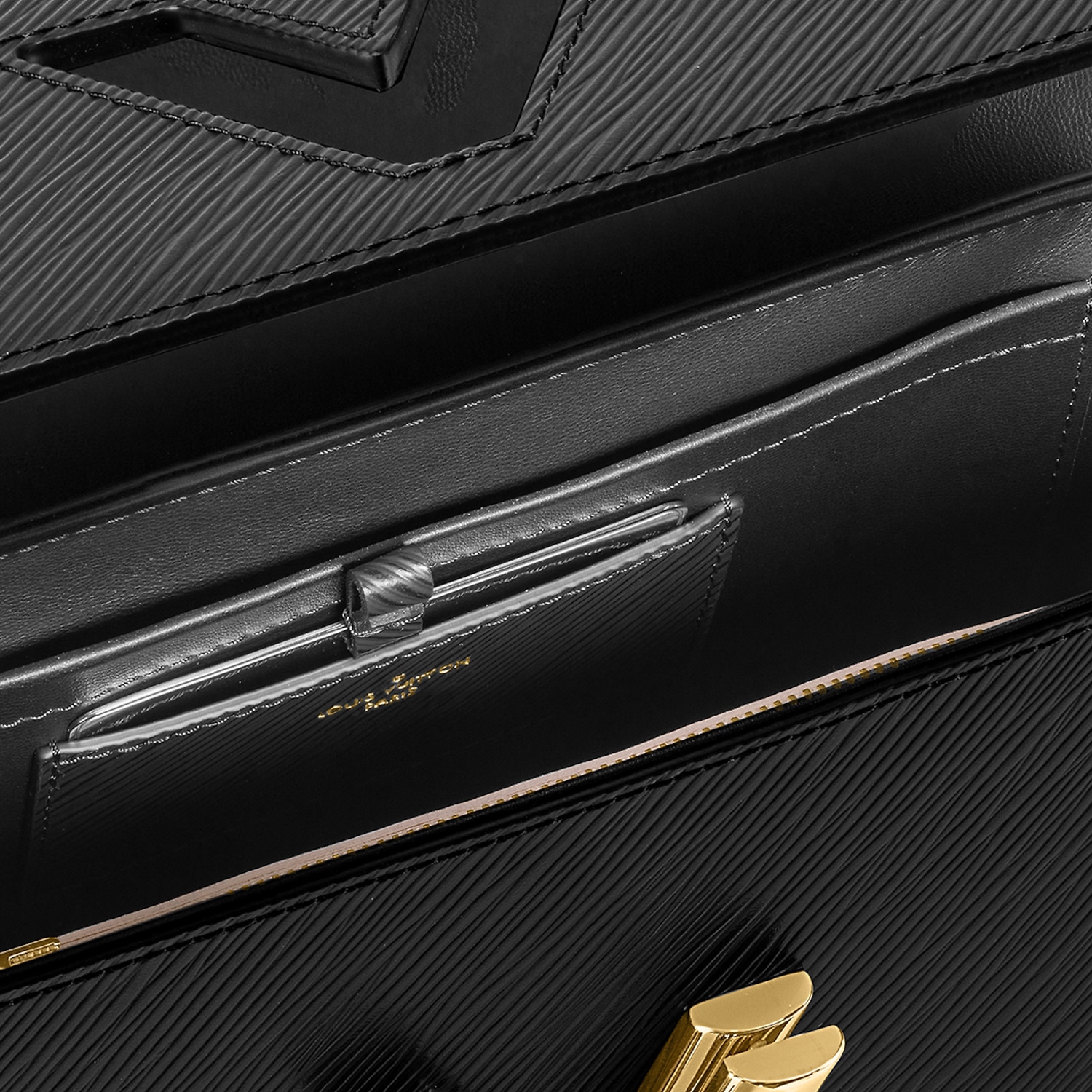 Louis Vuitton Twist Epi Medium Shoulder Bag Black — фото 4