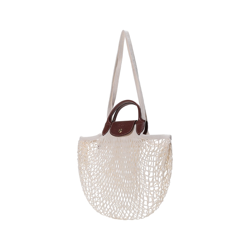 Longchamp Le Pliage Filet 38 Ivory — фото 1
