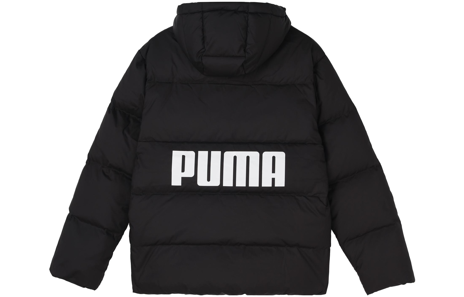 Puma Logo Hooded Down Jacket Black — фото 2