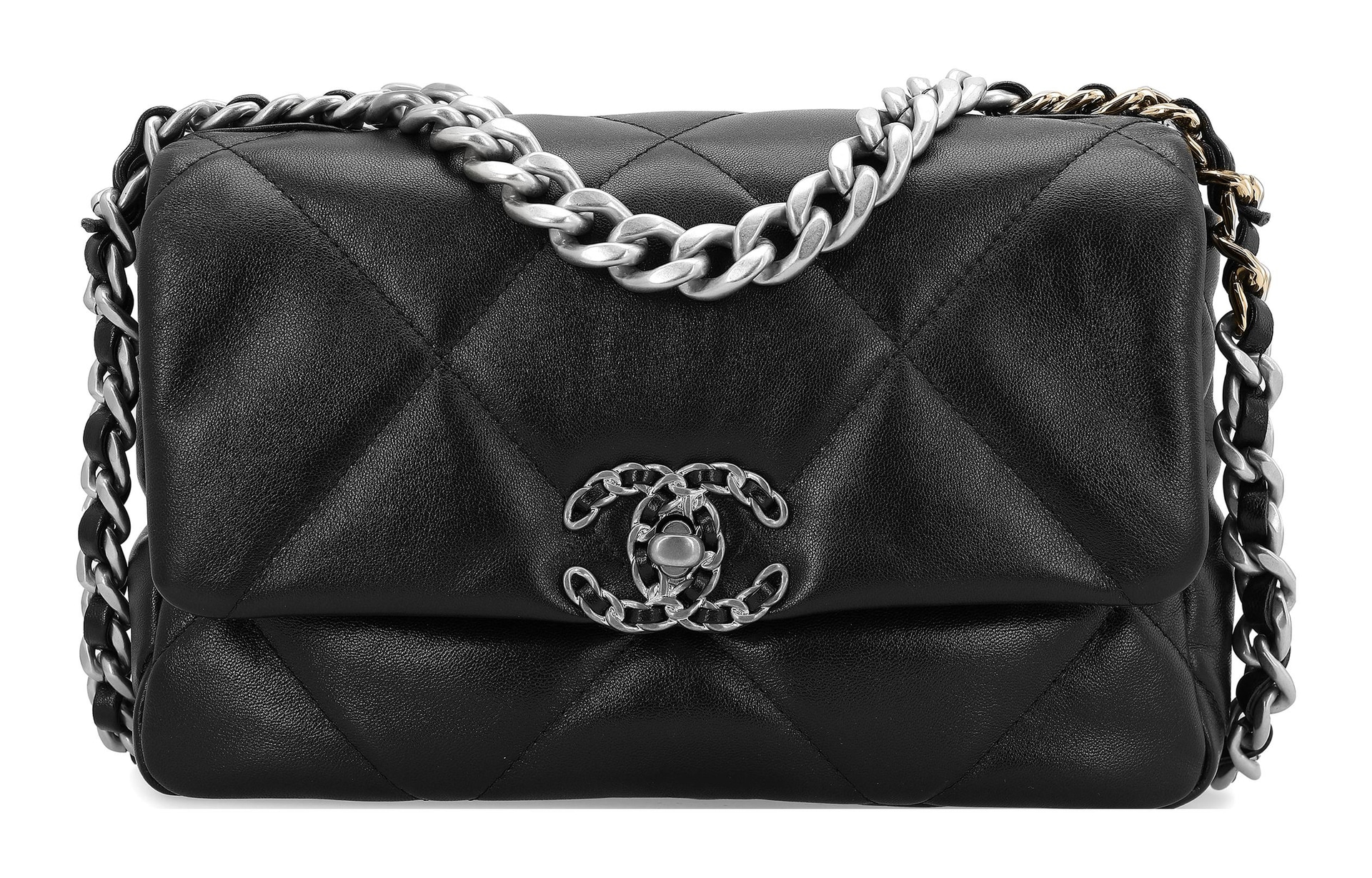Chanel 19 Bag Black Silver