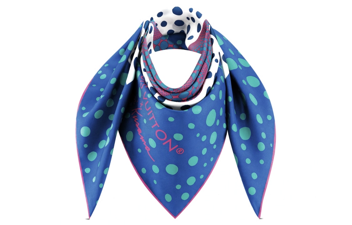 Louis Vuitton Pumpkin Silk Scarf Blue — фото 1