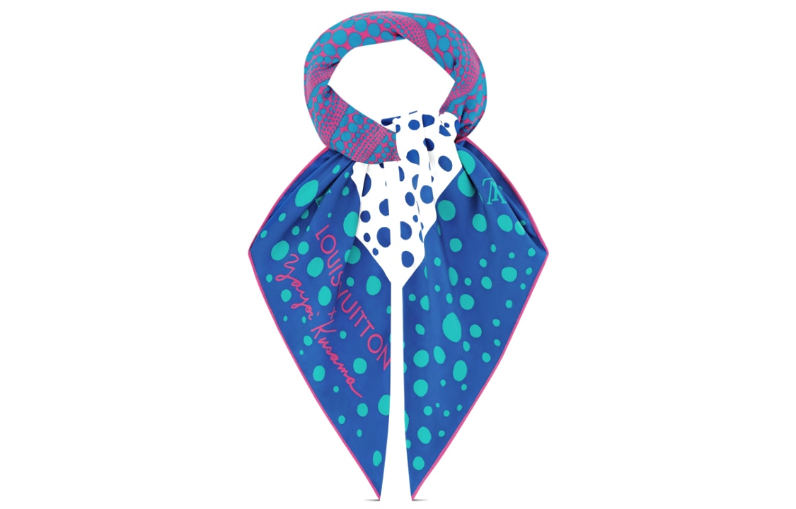 Louis Vuitton Pumpkin Silk Scarf Blue — фото 2