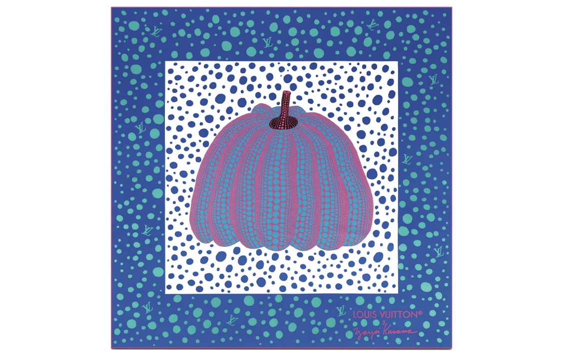 Louis Vuitton Pumpkin Silk Scarf Blue