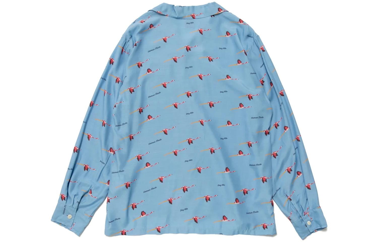 Human Made SS23 Flamingo Open Collar LS Shirt — фото 3