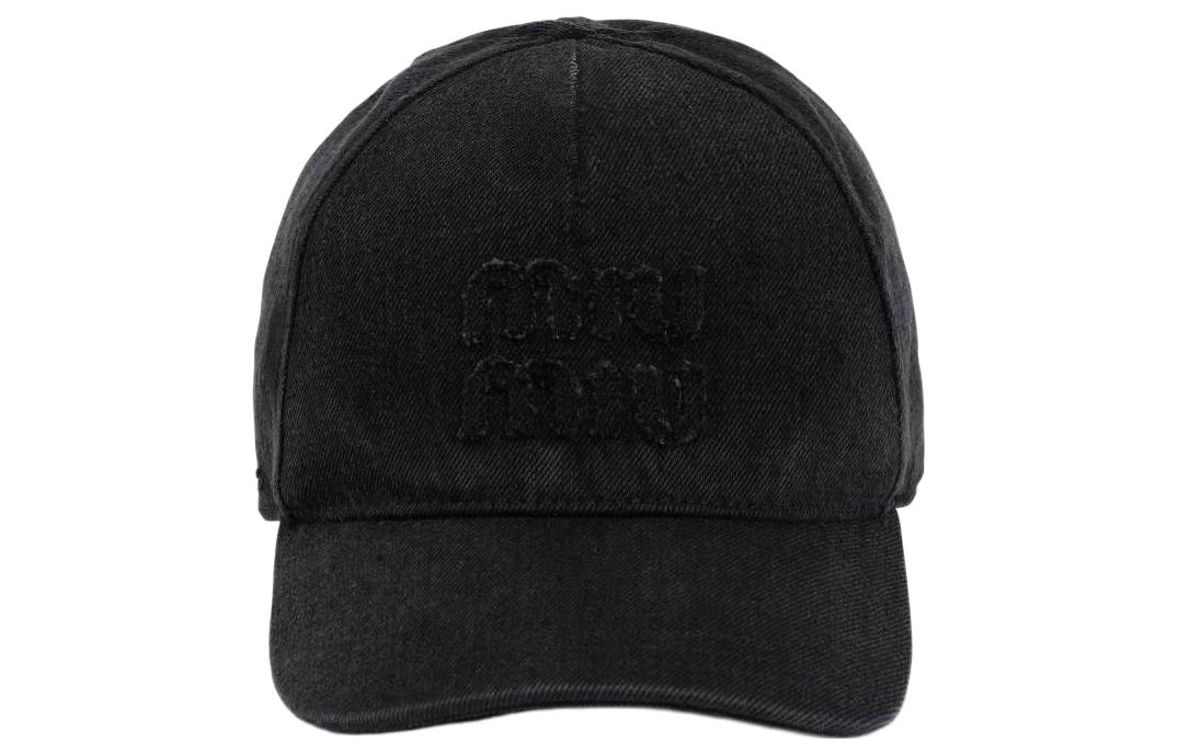 MIU MIU Logo Cap Black