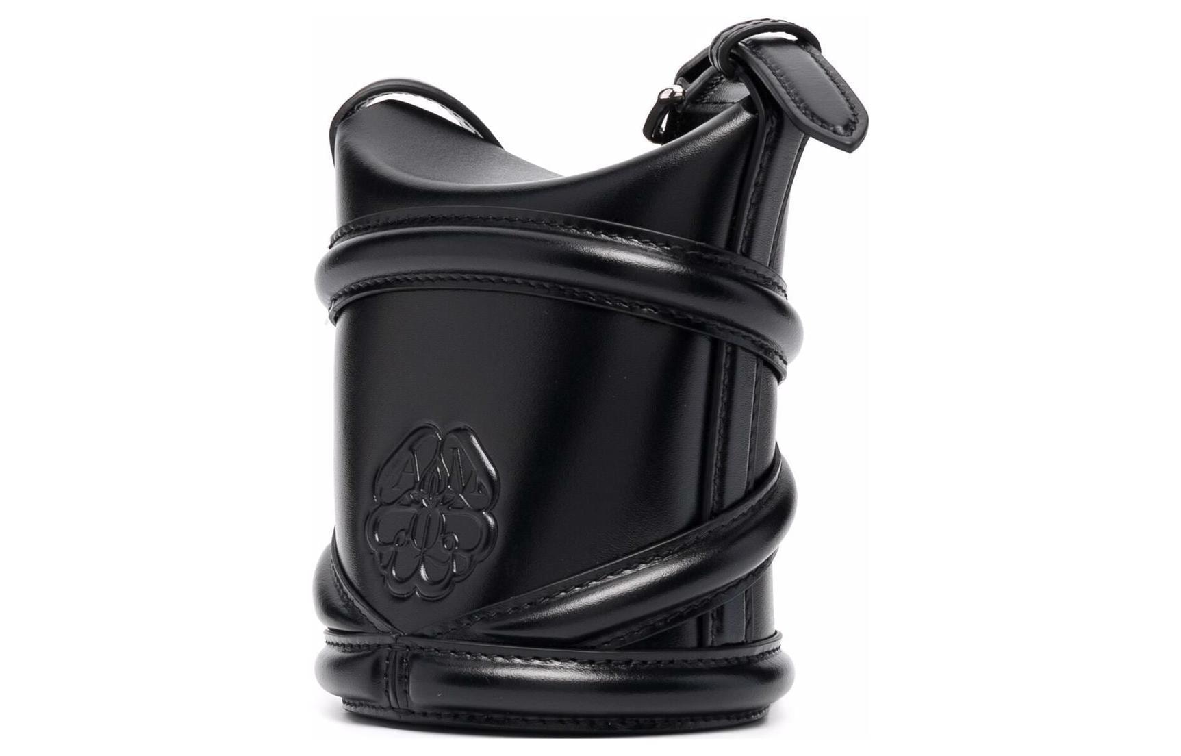 Alexander McQueen Mini Bucket Bag Black — фото 2