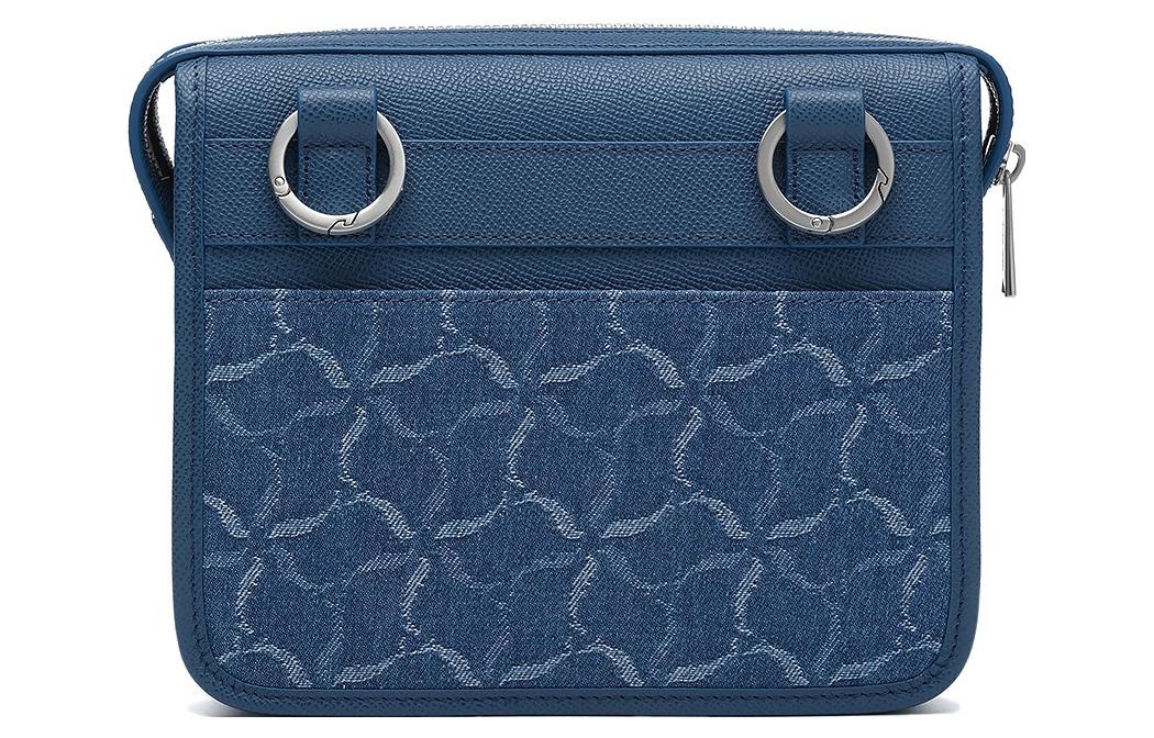Li-Ning 1990 Classic Series Retro Denim Crossbody Bag Blue Grey — фото 2