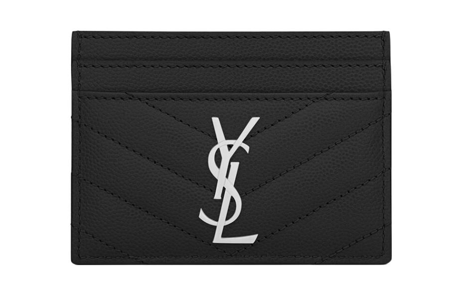 Сумки Saint Laurent YSL Monogram Quilted Card Holder Black