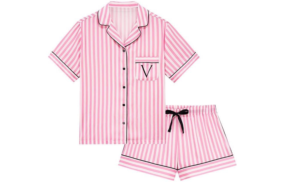 Victoria's Secret/维多利亚的秘密 Victoria's Secret Pajama Set Pink Stripes