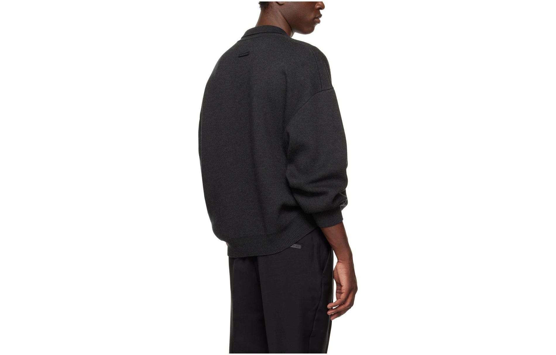 Fear Of God SS23 Eternal Knit virgin wool Polo Black heathe Polo — фото 1