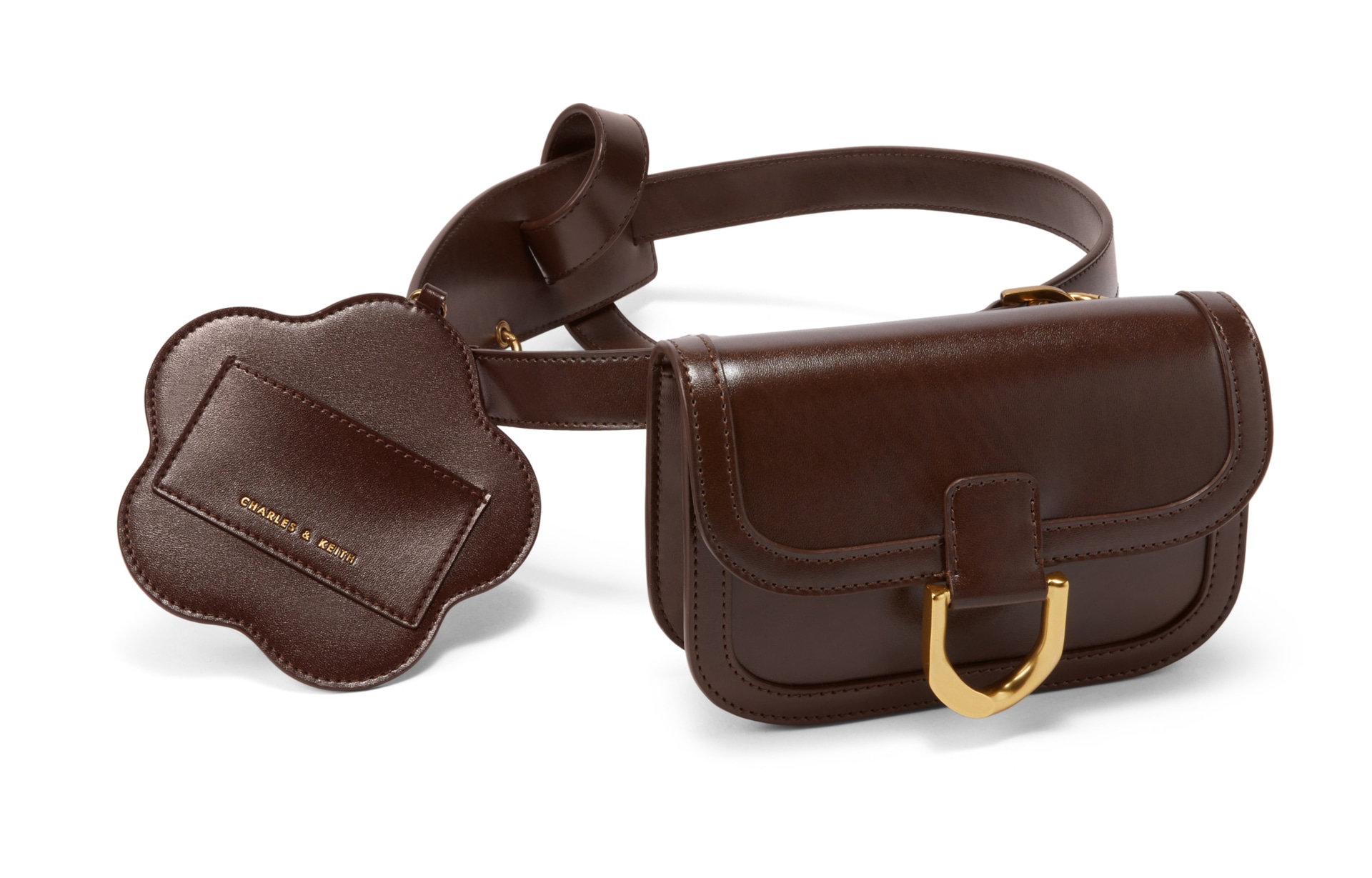 Charles&Keith CHARLESKEITH PU BrownPewterBlackPink — фото 4
