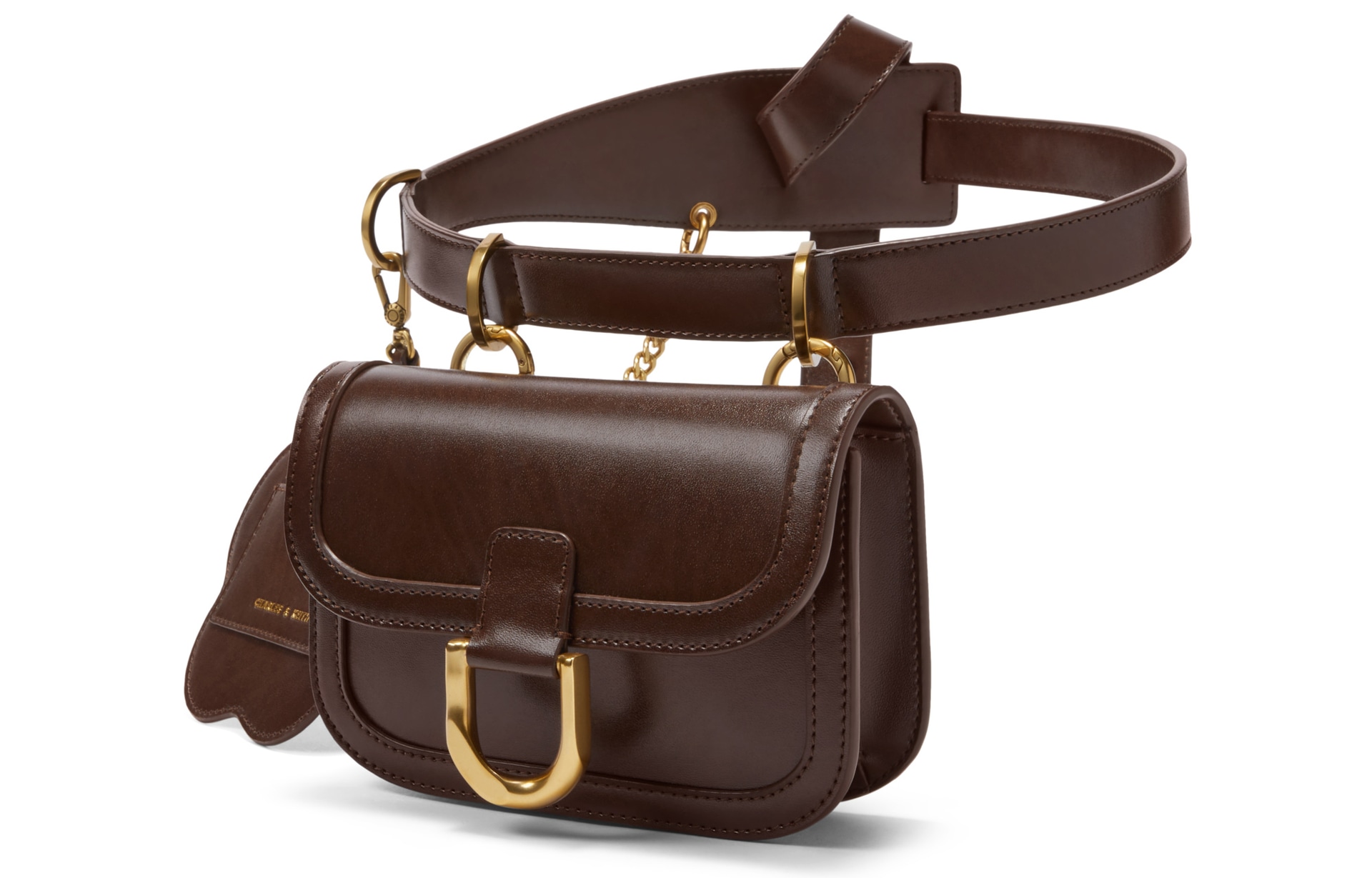 Charles&Keith CHARLESKEITH PU BrownPewterBlackPink — фото 3
