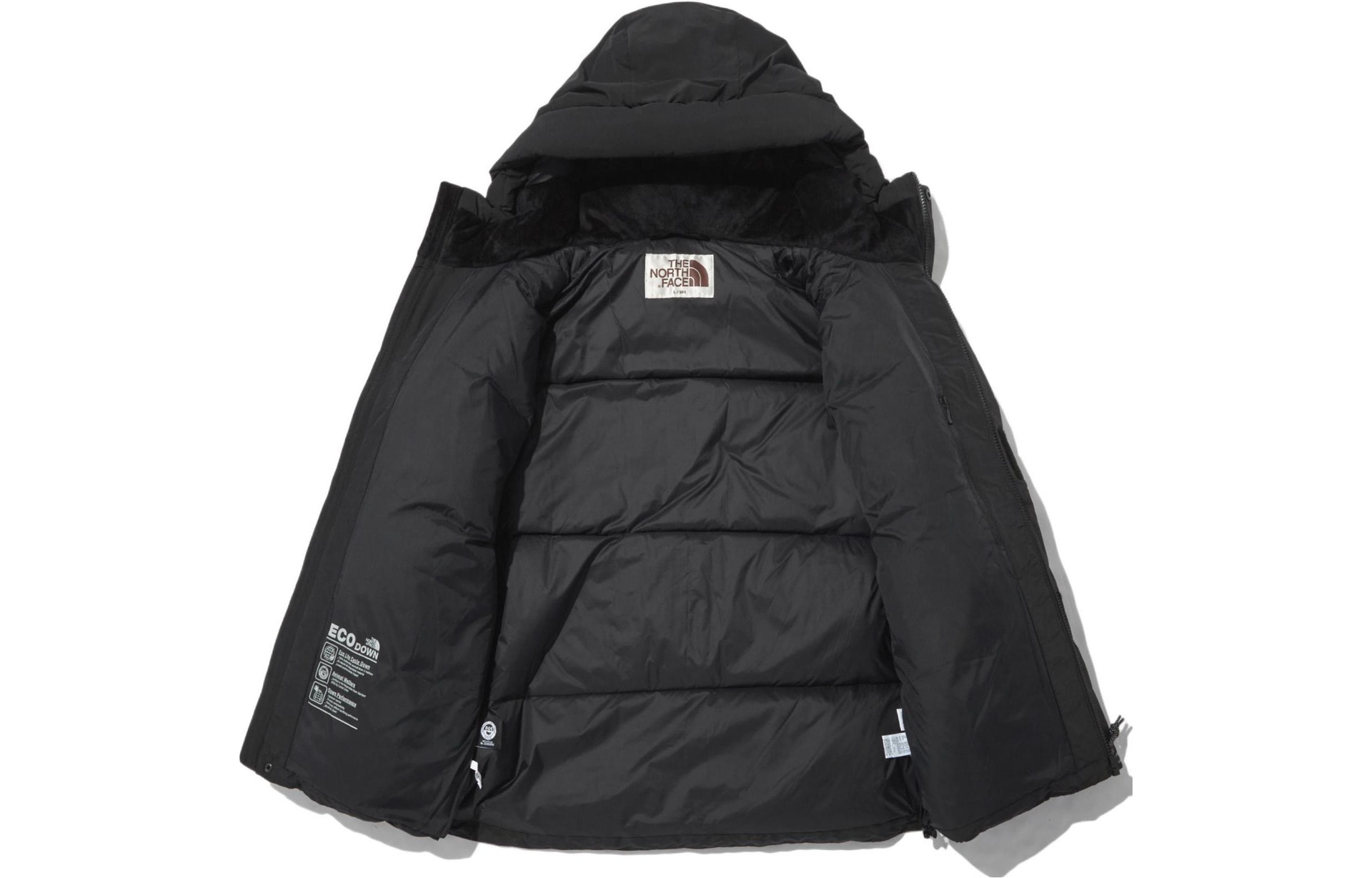 The North Face Logo Print Down Jacket Black — фото 1