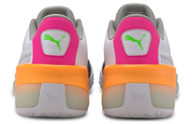 Puma Clyde Hardwood Retro Fantasy White Orange — фото 9