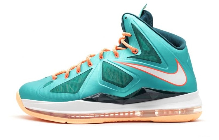 Nike Lebron 10 Mid Green Orange — фото 5