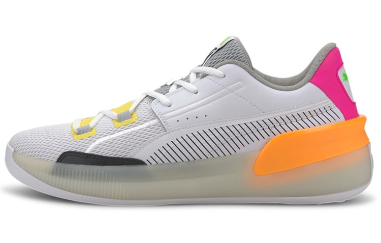 Puma Clyde Hardwood Retro Fantasy White Orange — фото 5