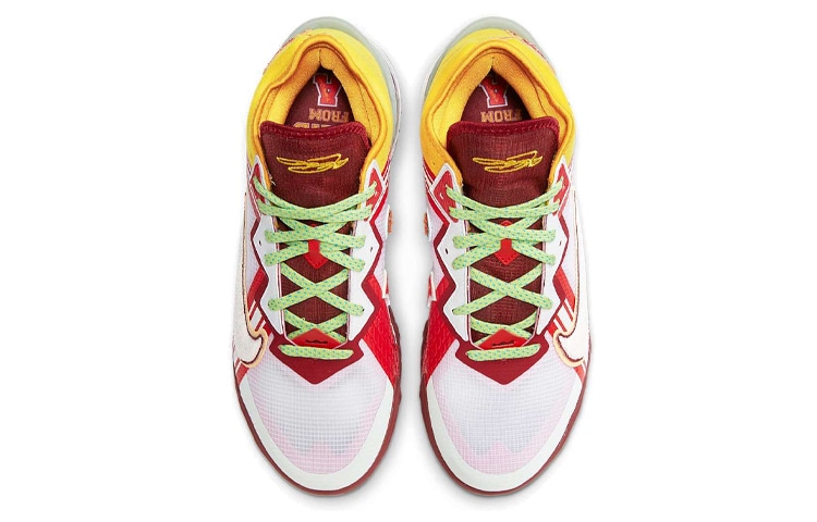 Nike Lebron 18 White Pink Yellow — фото 9