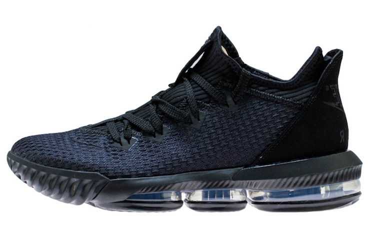 Nike Lebron 16 Low Triple Black 16 — фото 5