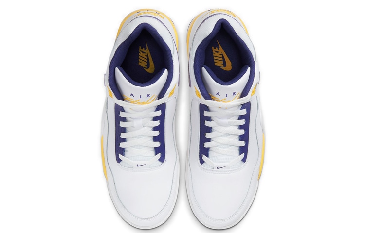 Nike Flight Legacy White Blue Yellow — фото 9