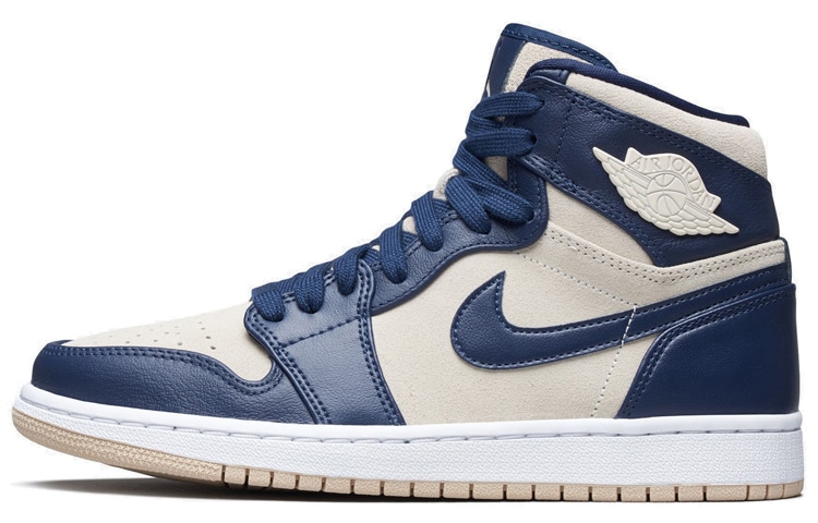 Jordan Air Jordan 1 Retro Premium Midnight Navy Light Cream — фото 5