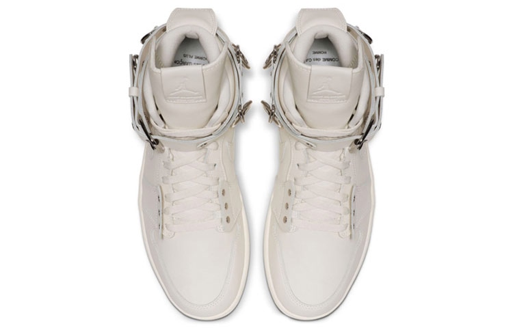 Jordan COMME DES GARCONS SHIRT x Jordan Air Jordan 1 Homme Plus White — фото 8