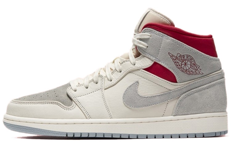 Jordan Sneakersnstuff x Air Jordan 1 Mid Red Grey — фото 5