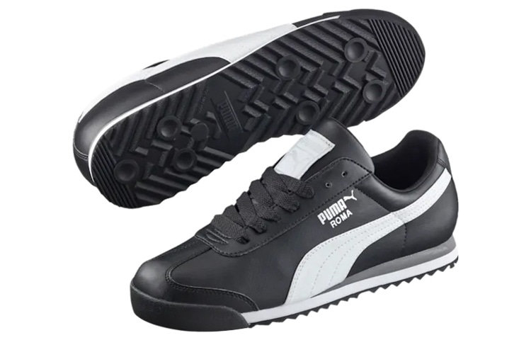 Puma Roma Basic Black White — фото 9